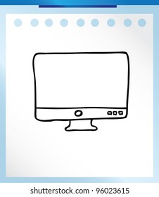 computer technology cartoon doodle