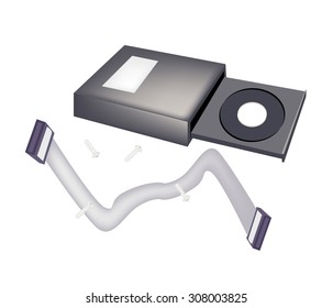 Computer and Technology, CD-ROM Disk Drive or Computer Drive Capable of Reading CD-ROM Discs for Desktop PC.