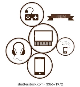 computer technology design, vector illustration eps10 graphic 