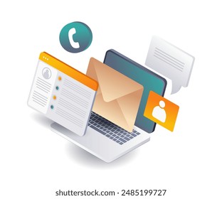 Tecnología informática para transacciones de correo electrónico y redes sociales