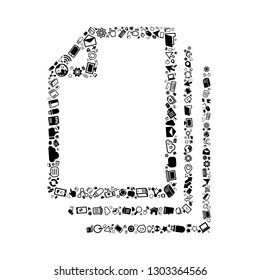 Computer and IT technology icon in file icon, vector file for EPS10