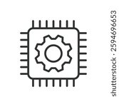 Computer Technology, icon in line design. Computer technology, technology, computing, innovation, IT, hardware, software on white background vector. Computer Technology, editable stroke icon