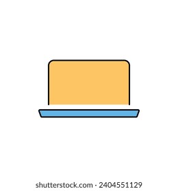 Computer Technology icon. Line, glyph and filled outline colorful version, Monitor Display Screen outline and filled vector sign. Symbol, logo