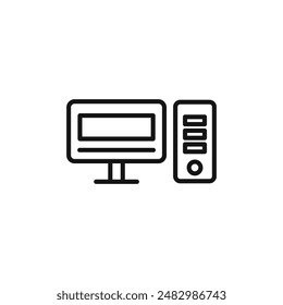 Computer Technology icon logo sign vector outline