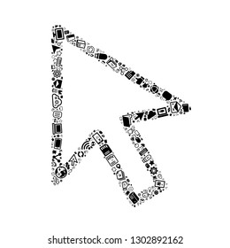 Computer and IT technology icon in mouse icon, vector file for EPS10