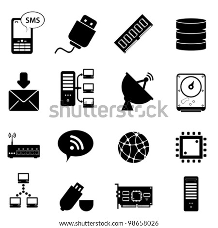 Computer and technology icon set