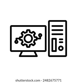 Computer Technology Icon Set Digital Illustrations for IT and Innovation