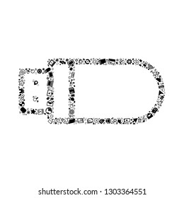 Computer and IT technology icon in thumbs drive icon, vector file for EPS10