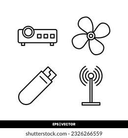 Computer technology icon vector illustration logo template for many purpose. Isolated on white background.