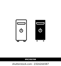 Computer technology icon vector illustration logo template for many purpose. Isolated on white background.