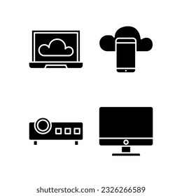 Computer technology icon vector illustration logo template for many purpose. Isolated on white background.