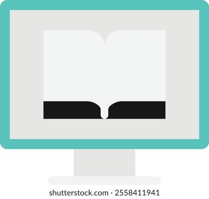 Computer Technology Laptop Icon Vector Flat Illustration
