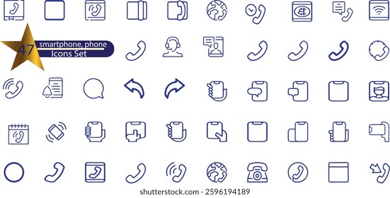 Computer technology Line Editable Icons set. computers, smart phone, 