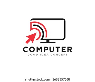 Computer Technology Logo Icon Design Vector