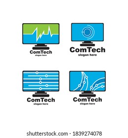 Computer Technology Logo template designs, computer Service logo template designs
