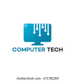 Computer Technology Logo template designs, computer Service logo template designs