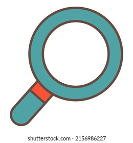 Computer technology magnifying glass flat vector icons for social media marketing business and technologies