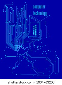 computer technology microchip inside operation system contacts connect