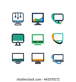 Computer Technology Office Network Logo Icon Vector