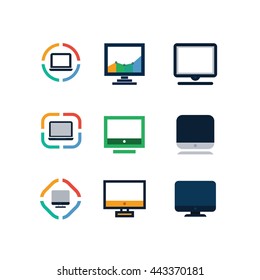 Computer Technology Office Network Logo Icon Vector