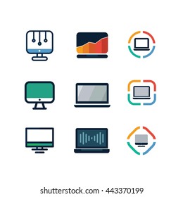 Computer Technology Office Network Logo Icon Vector