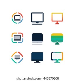 Computer Technology Office Network Logo Icon Vector