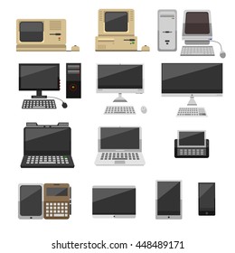 Computer Technology Vector Evolution Isolated Display