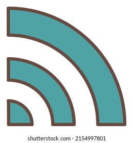 Computer technology wi-fi wireless net Internet flat vector icons for social media marketing business and technologies 