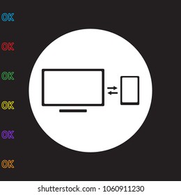 computer, telephone, icon illustration