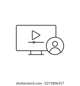 computer, television, video, online video streaming icon
