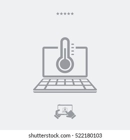 Computer temperature - Vector web icon