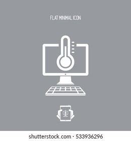 Computer temperature - Vector web icon