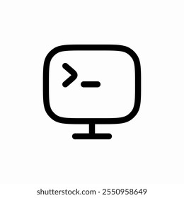 computer terminal icon sign vector