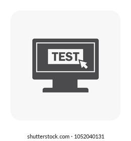 Computer testing vector icon design.