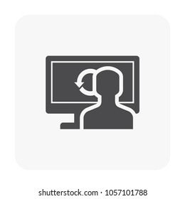 Computer testing vector icon design.