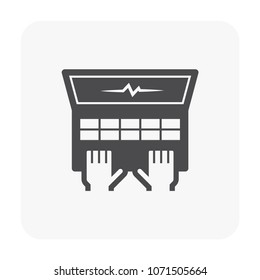 Computer testing vector icon design.