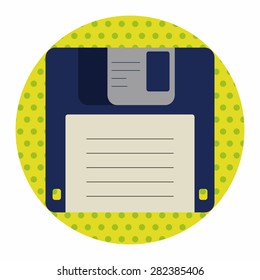 computer theme 3.5 diskette elements vector