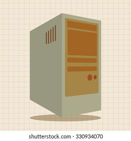 computer theme host computer elements vector