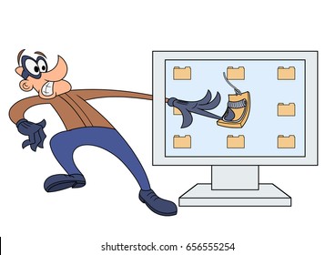 Computer thief has fallen into the trap