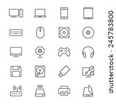Computer thin icons