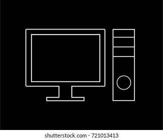 computer thin line icon