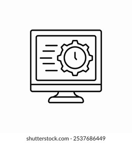 Vector de signo de Configuraciones horarias de computadora