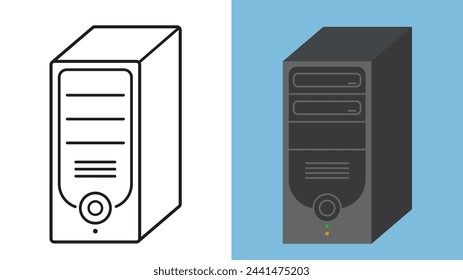 Computer tower or case flat 