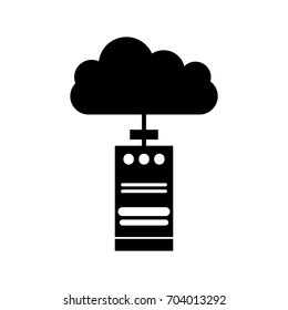 computer tower with cloud computing