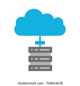 computer tower with cloud computing