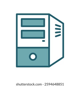 computer tower icon vector design template simple and clean