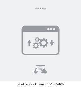 Computer transfer settings icon