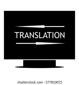 Computer translation icon. Simple illustration of computer translation vector icon for web