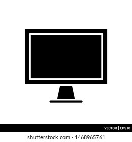 Computer TV Monitor icon vector illustration Logo template. EPS 10