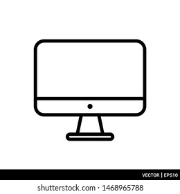 Computer TV Monitor icon vector illustration Logo template. EPS 10
